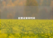 起重证复审时间