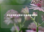 天水起重机证复审 起重证复审时间