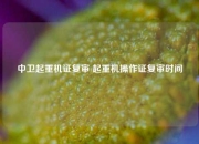 中卫起重机证复审 起重机操作证复审时间