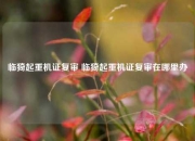 临猗起重机证复审 临猗起重机证复审在哪里办